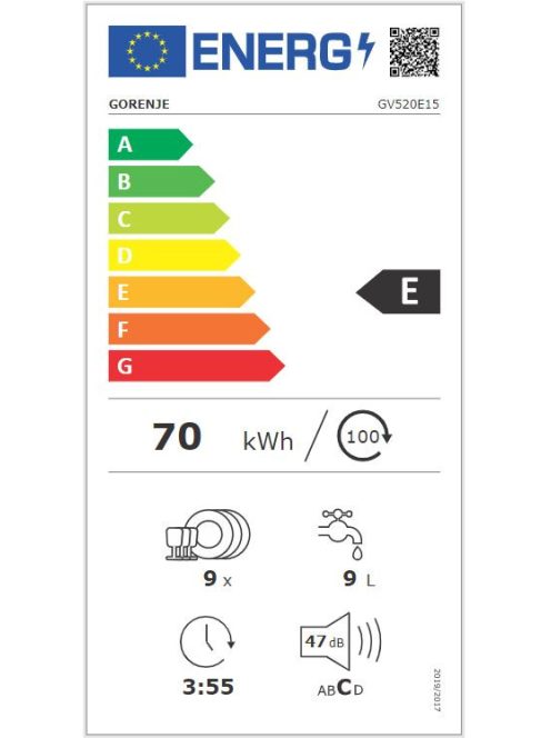 Gorenje Gv520E15 Keskeny Beépíthető Mosogatógép