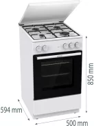 Gorenje GG5A14WJ Gáztűzhely