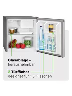 Bomann KB 7245 inox egyajtós hűtő