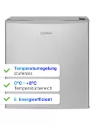 Bomann KB 7346 inox egyajtós hűtő