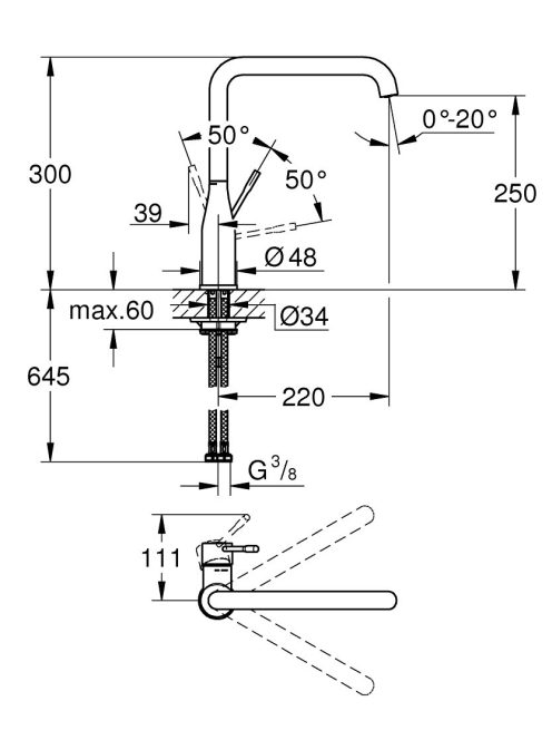 Grohe Essence Egykaros Mosogatócsap 1/2″ (30269Dl0)