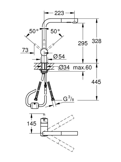 Grohe Minta Egykaros Mosogatócsap 1/2″ (30274Al0)