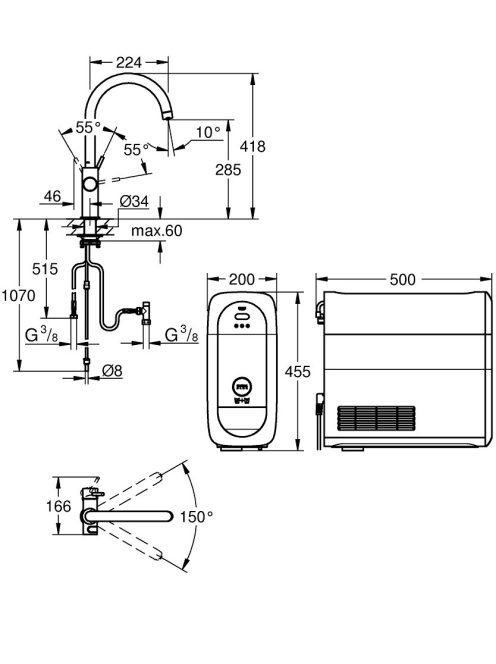 Grohe Blue Home C-Kifolyós Kezdőkészlet 31455Al1