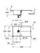 Grohe Mosogatótálca Csepegtetővel 31640Ap0