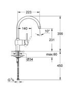 Grohe Minta Egykaros Mosogatócsap  32917Ks0