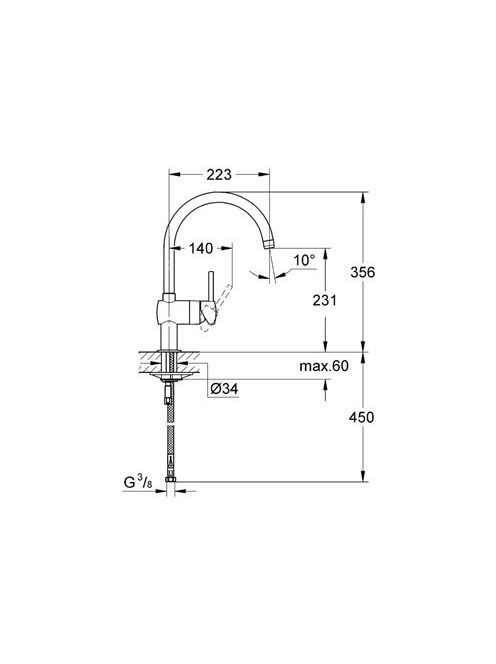 Grohe Minta Egykaros Mosogatócsap  32917Ks0