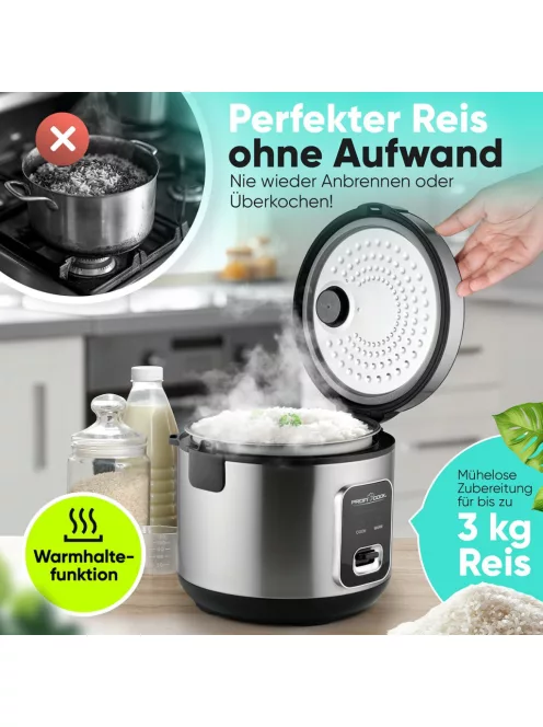 ProfiCook PC-RK 1285 rizsfőző rozsdamentes acél