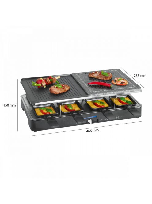 Clatronic RG 3518 fekete 2 in 1 raclette grill