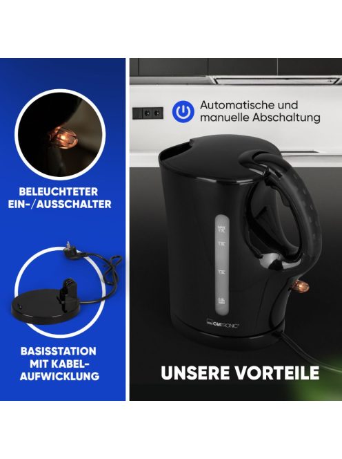 Clatronic WK 3819 fekete vízforraló