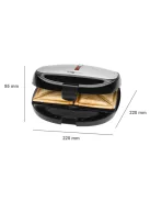 Clatronic St/Wa 3670 Fekete-Inox 3 In 1 Szendvics Sütő Szett