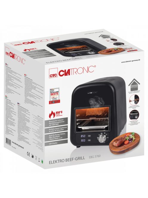 Clatronic EBG 3760 fekete Elektromos grillsütő 