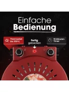 Clatronic PM 3787 rot 1.200W pizzasütő