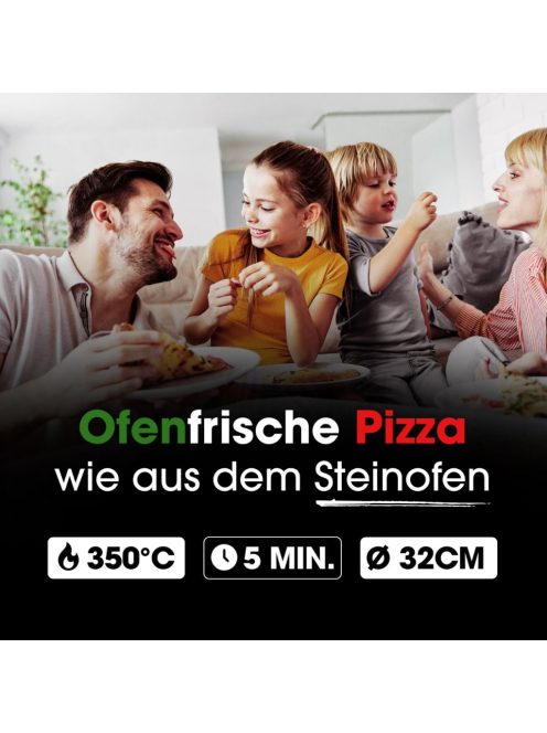 Clatronic PM 3787 rot 1.200W pizzasütő