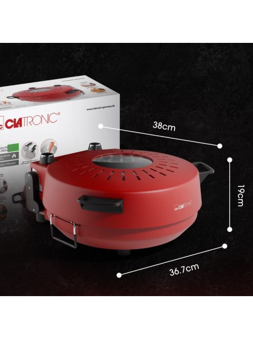 Clatronic PM 3787 rot 1.200W pizzasütő