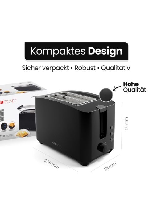 Clatronic TA 3801 fekete kenyérpirító