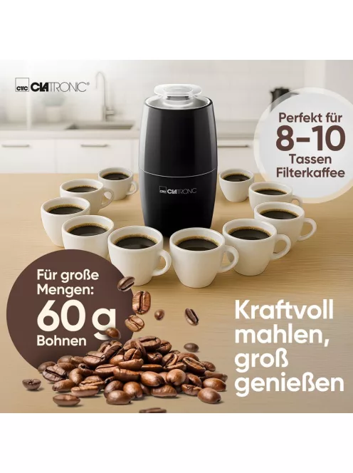 Clatronic KSW 3806 fekete elektromos kávédaráló