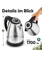 Clatronic WKS 3830 vízforraló rozsdamentes acél