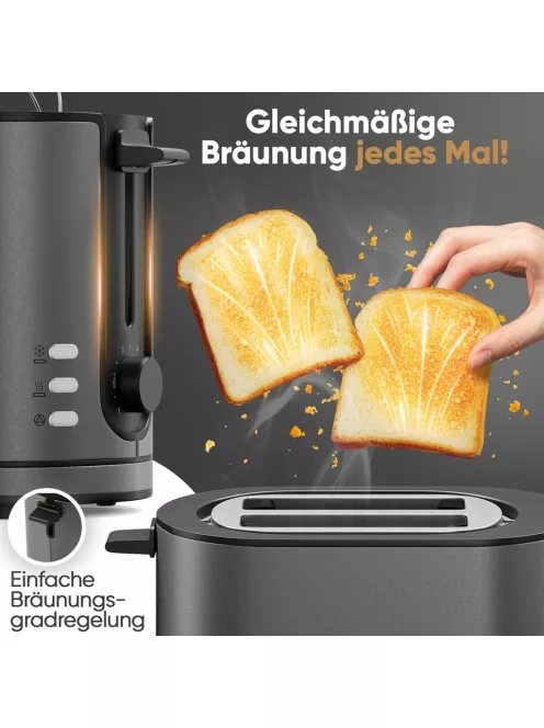 ProfiCook PC-TA 1291 graphit kenyérpirító