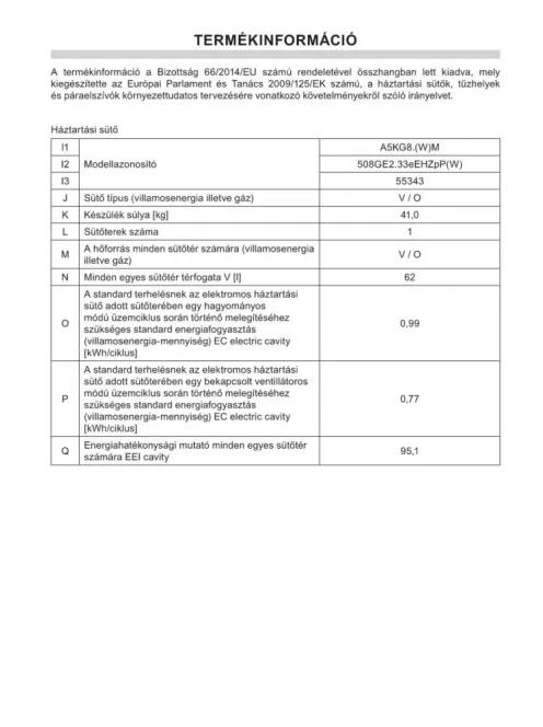 Amica A5KG8.(W)M kombinált tűzhely ( 55343)