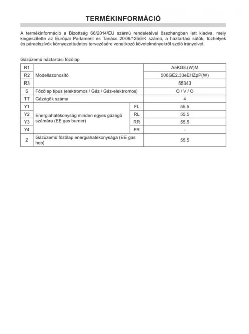 Amica A5KG8.(W)M kombinált tűzhely ( 55343)
