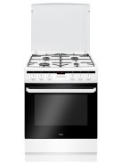 Amica 618Ge3.33Hzptanq/W/ ( 55700) Fehér 60 Cm Széles Digitális Órás Kombinált Tűzhely