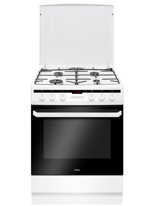 Amica 618Ge3.33Hzptanq/W/ ( 55700) Fehér 60 Cm Széles Digitális Órás Kombinált Tűzhely