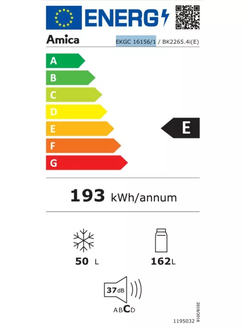 Amica BK2265.4i(E) beépíthető hűtő