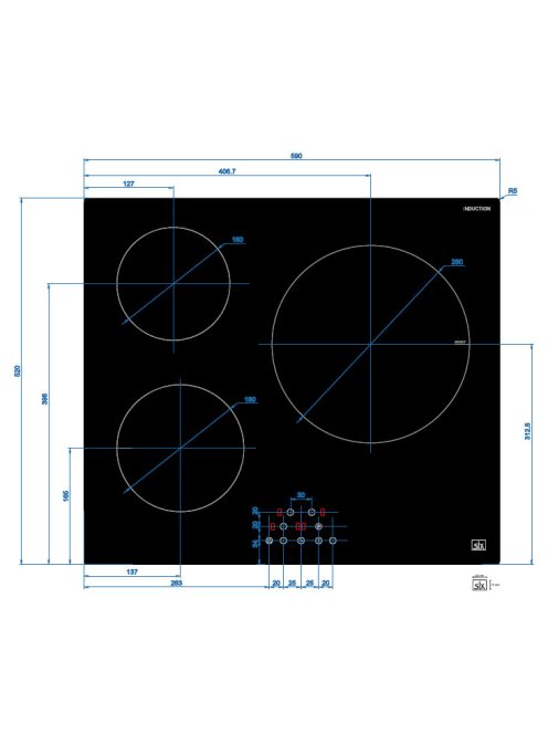 SLX 5IF-3SB indukciós főzőlap