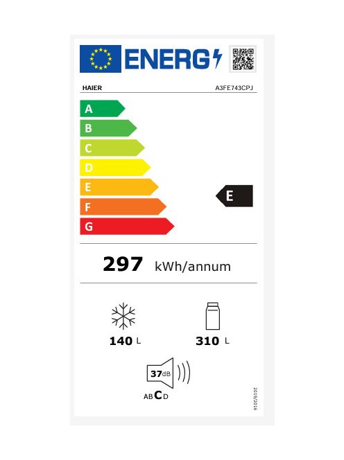 Haier A3FE743CPJ alulfagyasztós hűtő