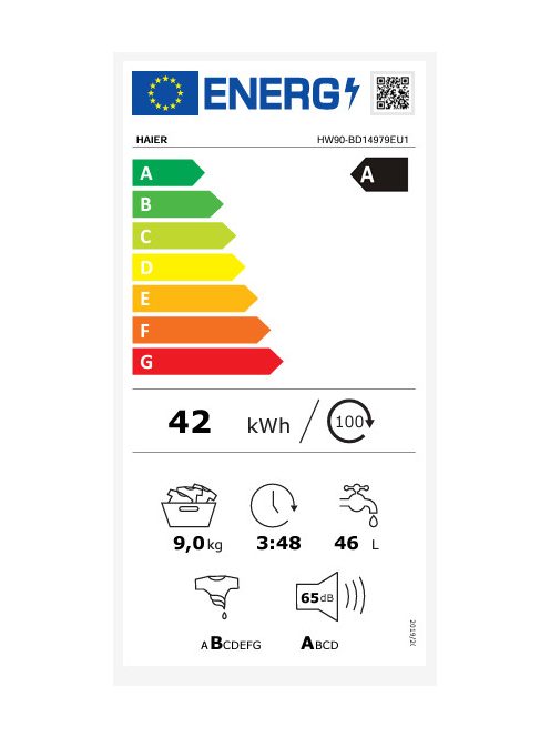 Haier HW90-BD14979EUGS Elöltöltős Mosógép