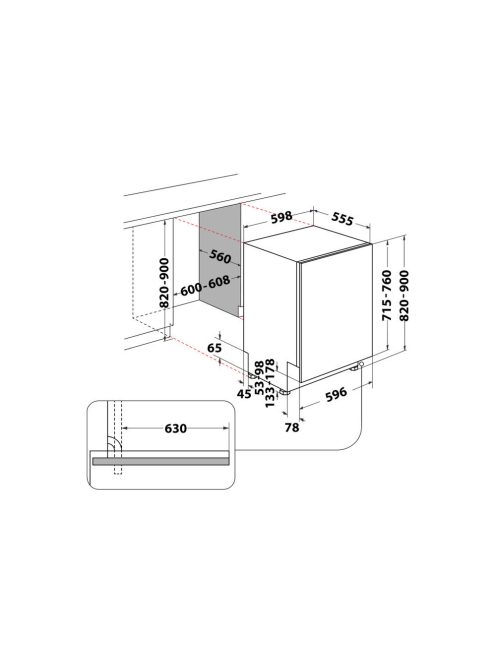 Whirlpool WH8IPB14AM6L0 Beépíthető mosogatógép