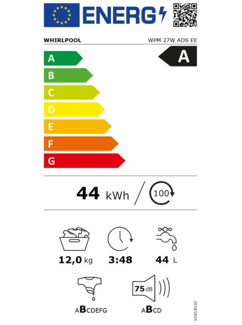 Whirlpool WPM 27W ADS EE elöltöltős mosógép