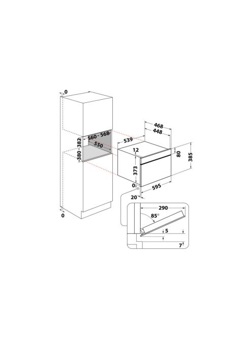 Whirlpool WMD44MX beépíthető mikró