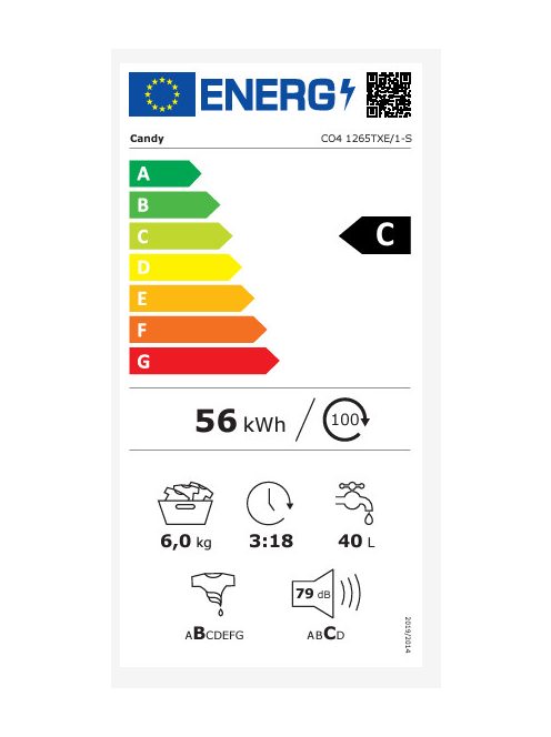 Candy CO4 1265TXE/1-S elöltöltős mosógép