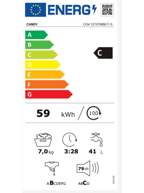 Candy CO4 1265TWBE/1-S elöltöltős mosógép