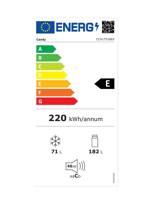 Candy CCH1T518EX alulfagyasztós hűtő