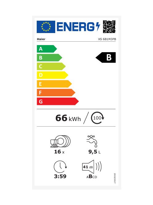 Haier XS 6B1M3PB Beépíthető Mosogatógép