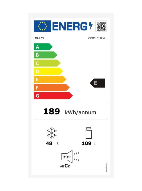 Candy CCG1L314EW alulfagyasztós hűtő