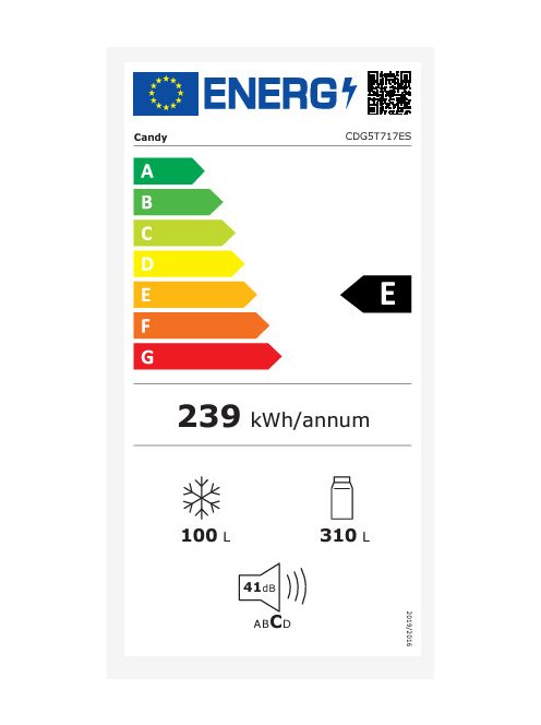 Candy CDG5T717ES felülfagyasztós hűtő