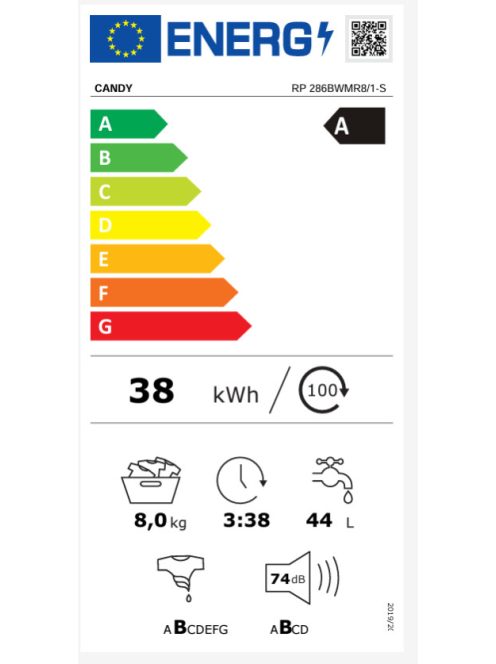 Candy RP 286BWMR8/1-S elöltöltős mosógép
