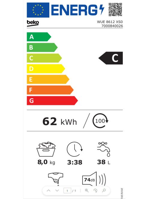 Beko Wue8612Xs0 Mosógép