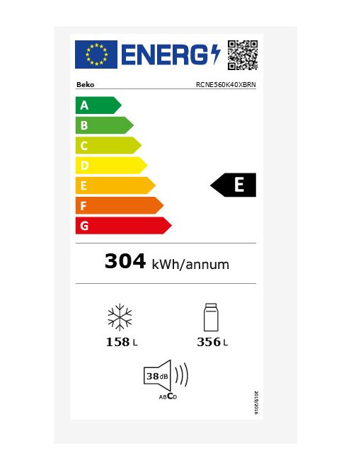 Beko Rcne560K40Xbrn Alulfagyasztós Hűtő