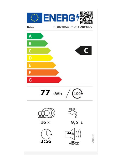 Beko Bdin38643C Beépíthető Mosogatógép