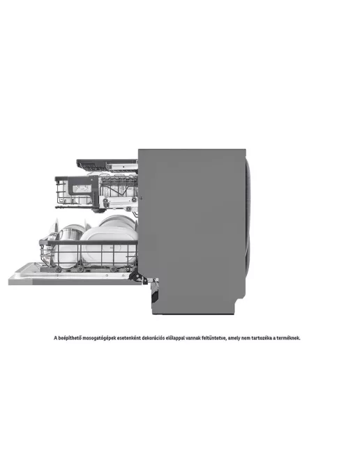 LG DB475TXS QuadWash™ beépíthető gőzös mosogatógép
