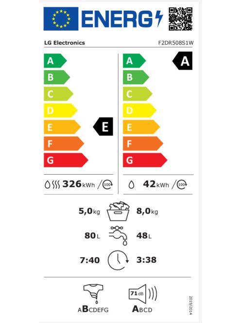 Lg F2Dr508S1W Mosó-Szárítógép