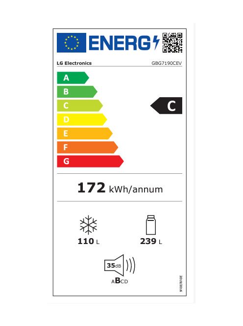 LG GBG7190CEV InstaView™ alulfagyasztós hűtőszekrény