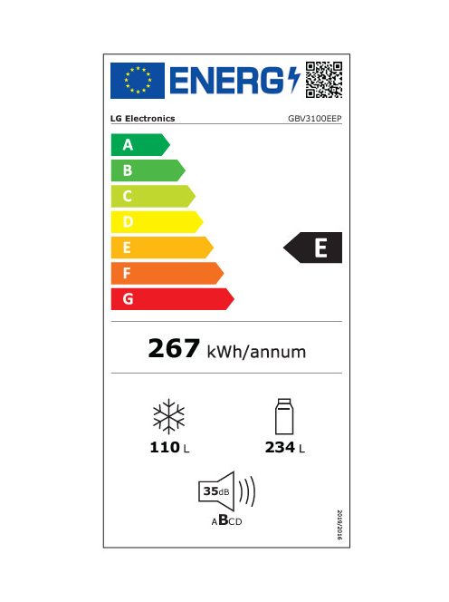 LG GBV3100EEP Alulfagyasztós hűtőszekrény