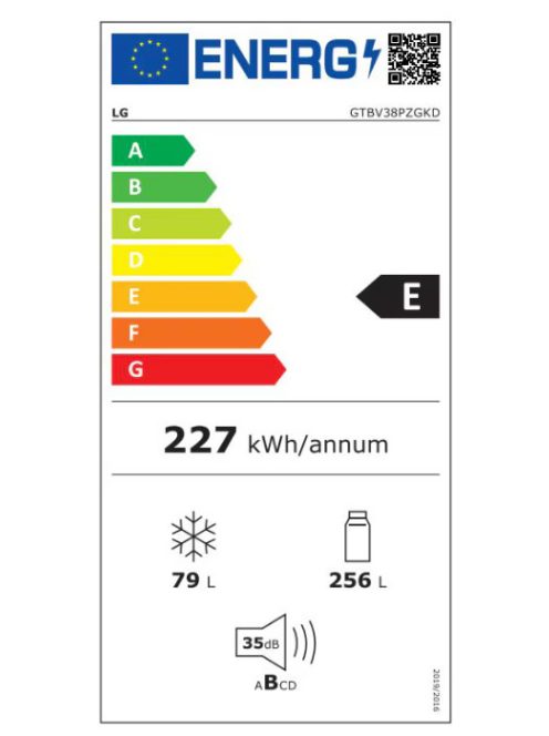 Lg Gtbv38Pzgkd Felülfagyasztós Hűtőszekrény