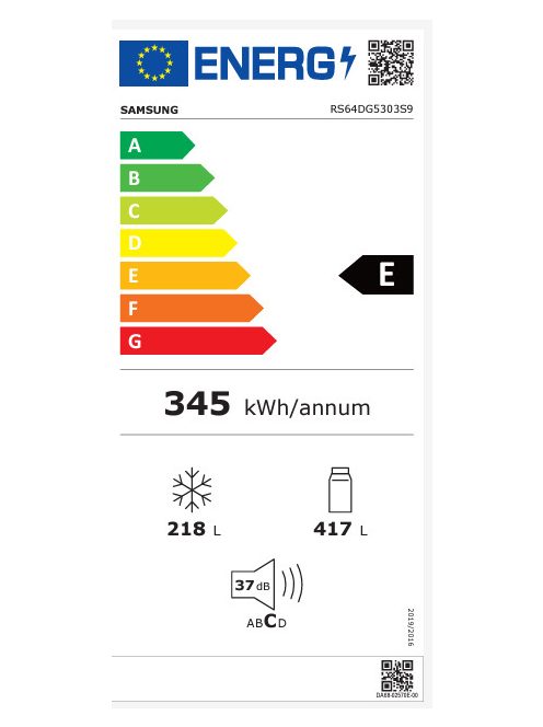 Samsung RS64DG5303S9EO Side by Side hűtő