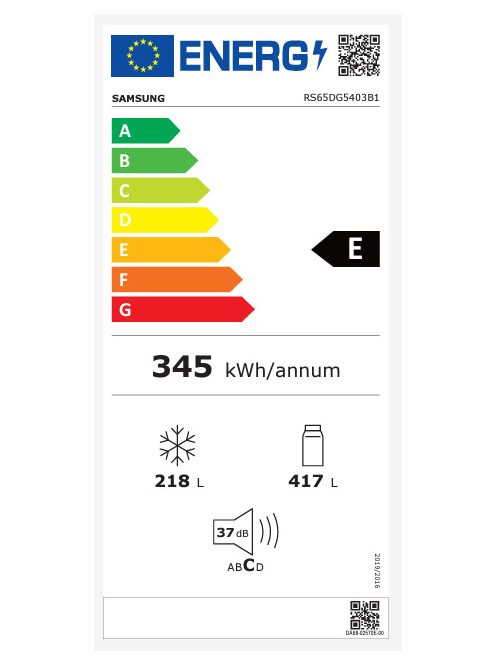 Samsung RS65DG5403B1EO Side by Side hűtő